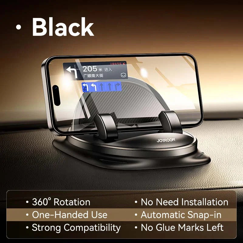 Joyroom Universal Car Phone Holder 360° Rotation One-Handed Operation Phone Holder Silicone Dashboard Phone Mount For Car Use