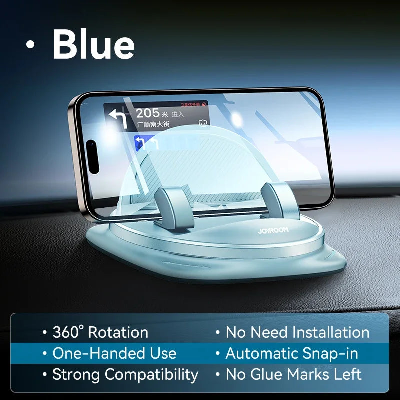 Joyroom Universal Car Phone Holder 360° Rotation One-Handed Operation Phone Holder Silicone Dashboard Phone Mount For Car Use